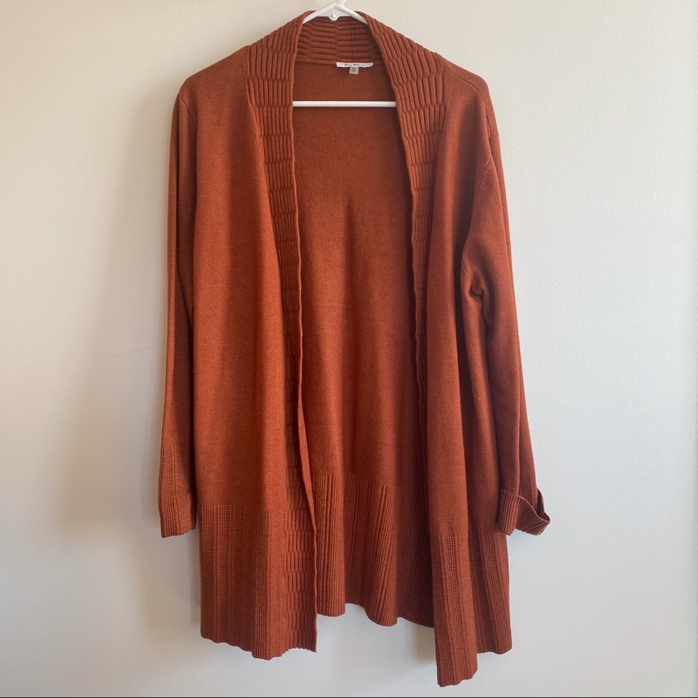 Burnt Orange Long Cardigan - XL